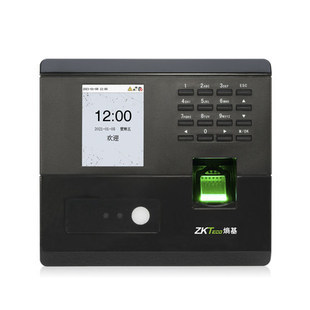 ZKTeco考勤机DF100指纹人脸识别打卡机WIFI远程打卡手机钉钉打卡签到面部指纹一体机员工智能签到机